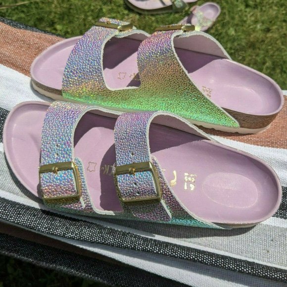 Birkenstock Arizona Pearl Iridescent Sandals - Picture 6 of 12